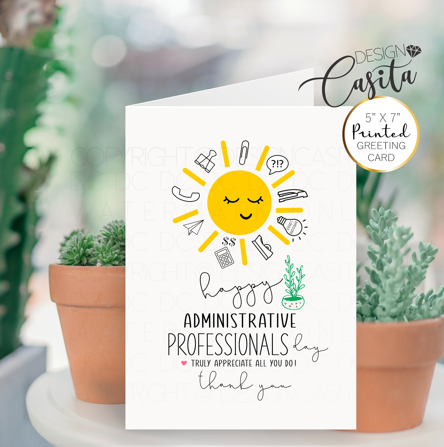 Administrative Professionals Day Appreciation Work Thank you Greeting Card