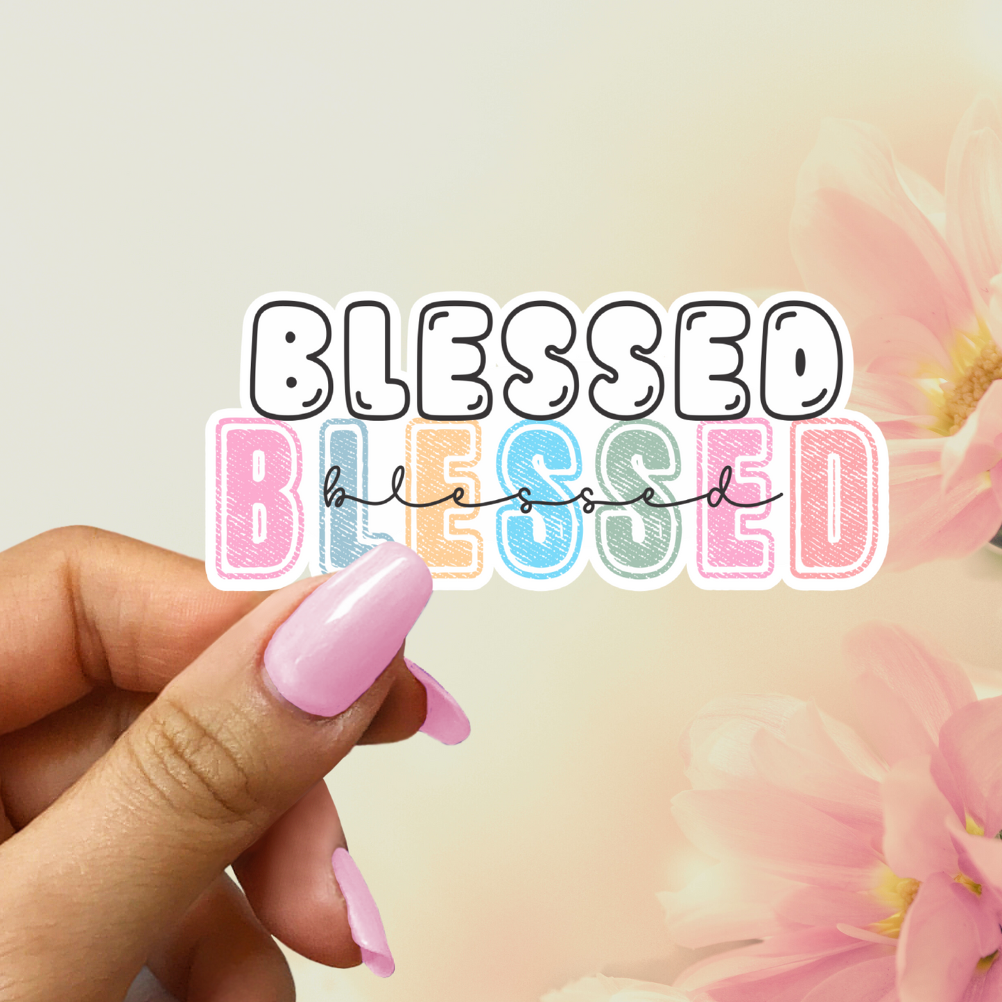 Blessed Christian faith Sticker