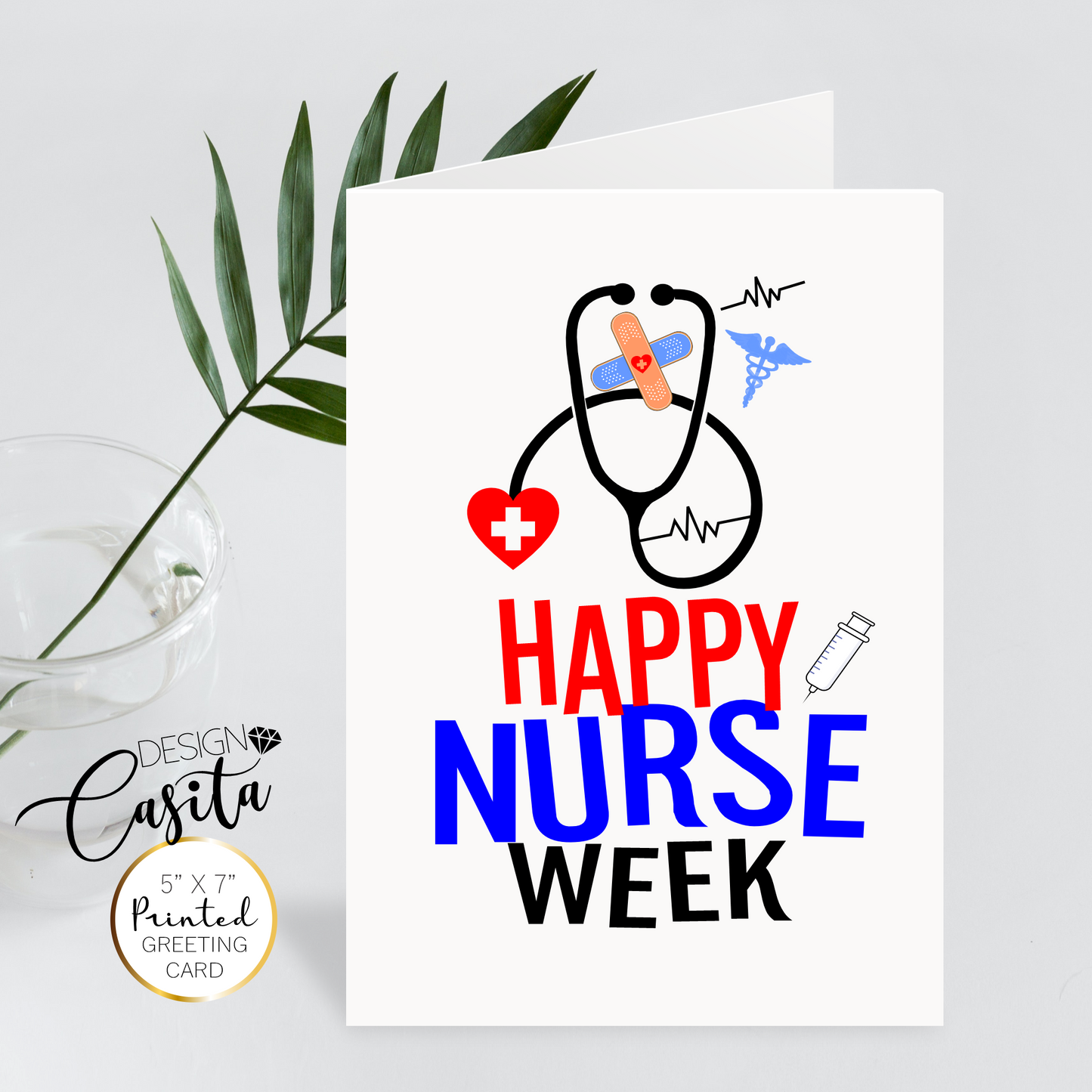 Happy Nurse Week Medical Stethoscope Appreciation Greeting Card