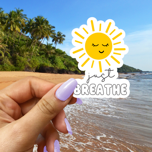 Just breathe Sunshine Sticker