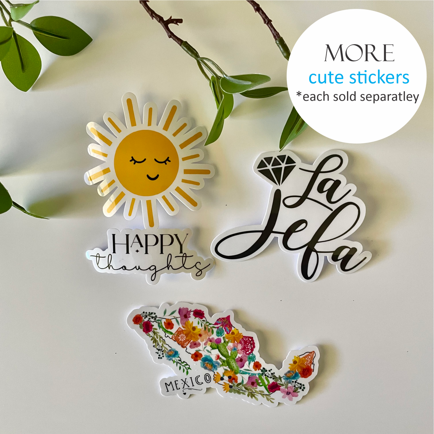 15 Birthday Floral Gold Sticker