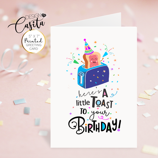 Funny Birthday Little Toast Confetti Greeting Card