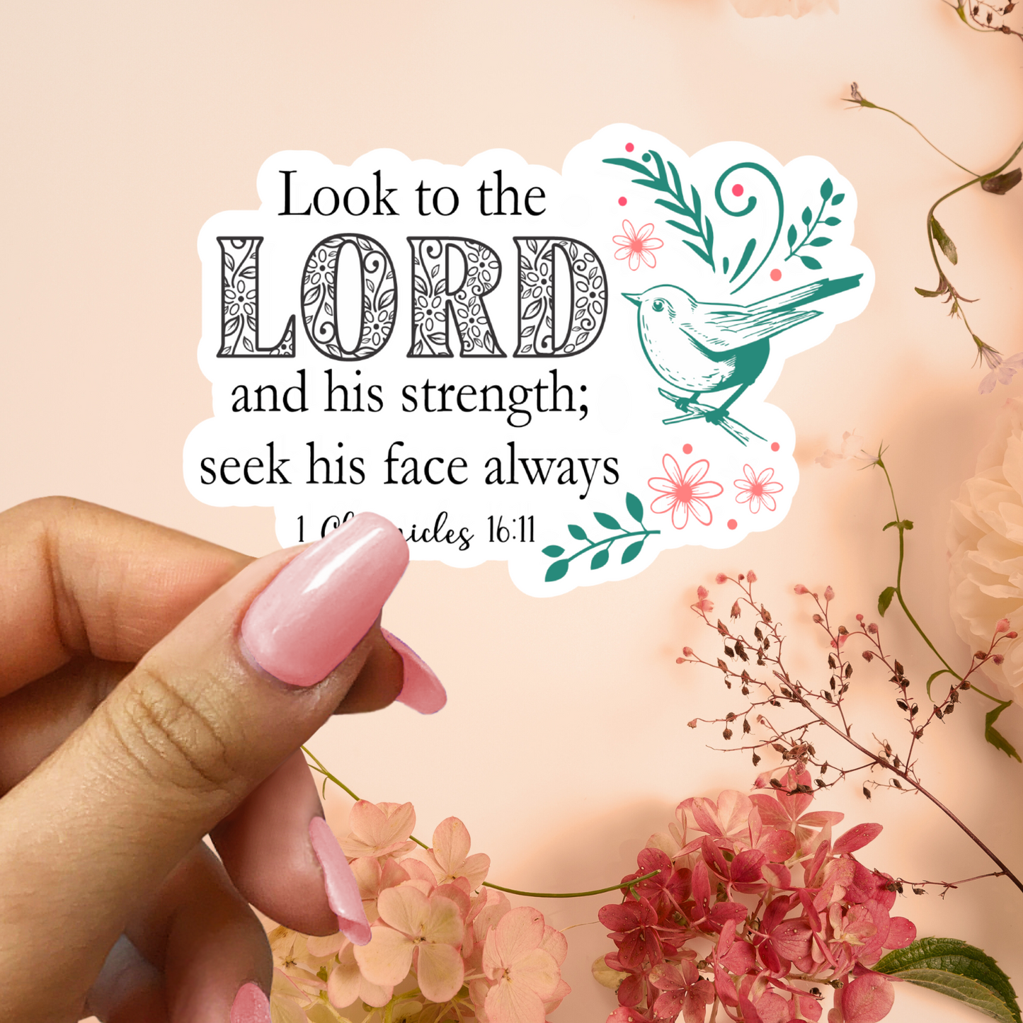 Look to the Lord Bird Christian Faith Sticker