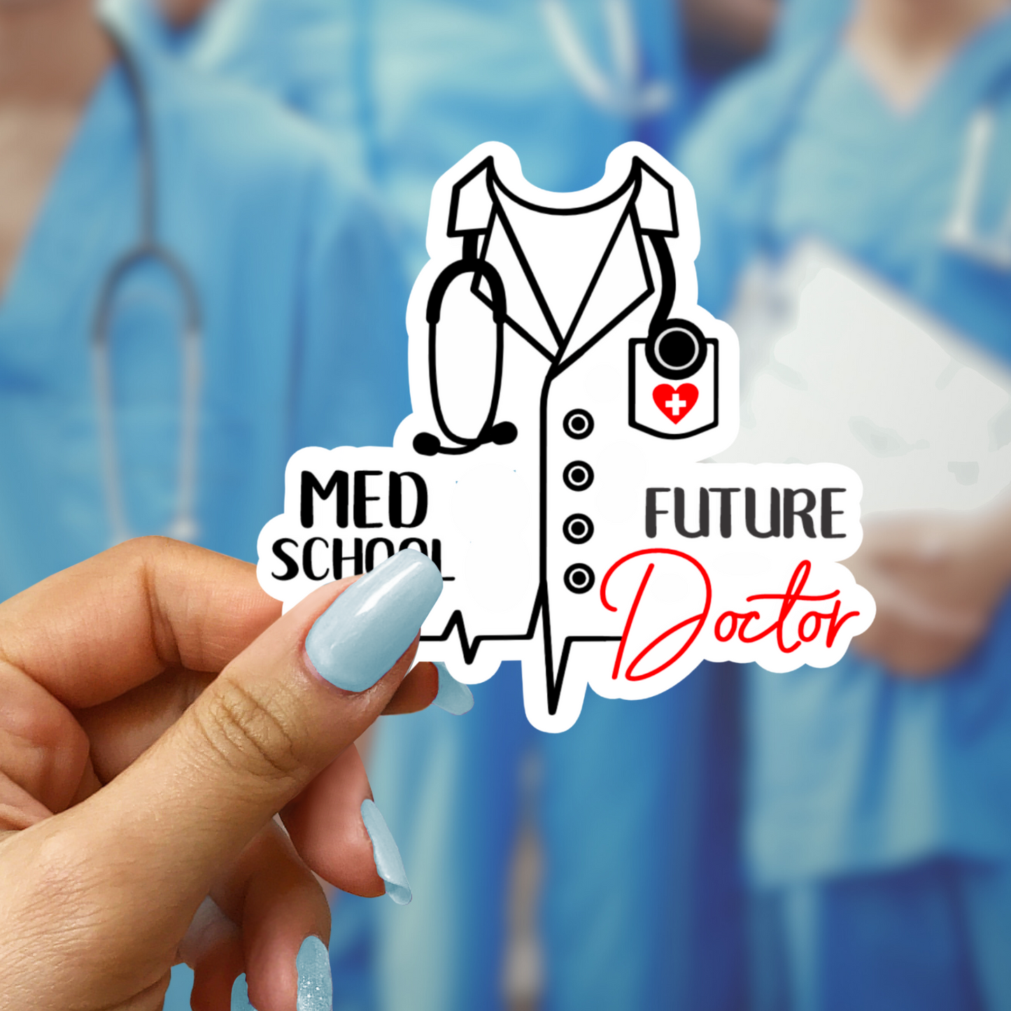 Medical School Future Doctor Stethoscope Medical Sticker