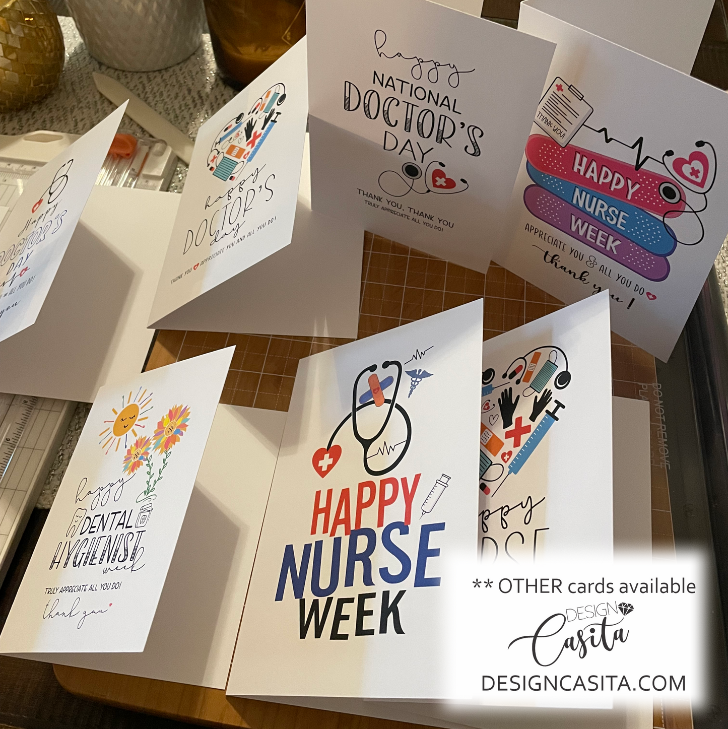 Happy Nurse Week colorful bandages Stethoscope Appreciation Greeting Card