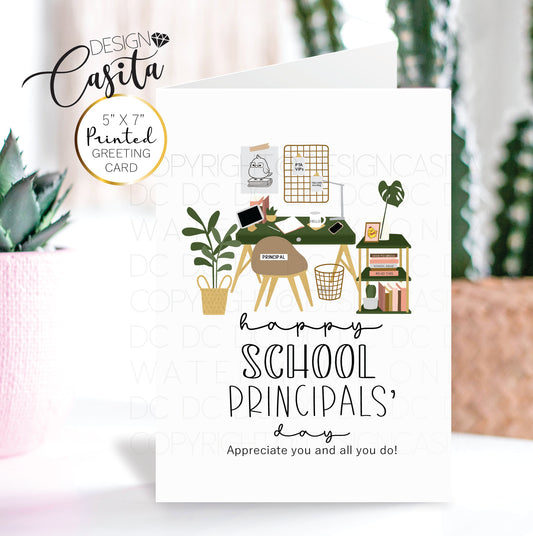 Happy School Principals' Day Office Appreciation Greeting Card