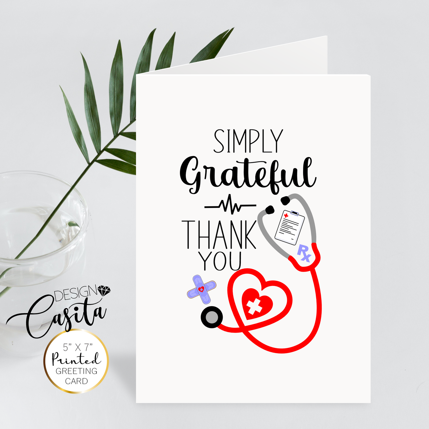 Medical thank you Instructor Doctor Stethoscope Medical Appreciation Greeting Card