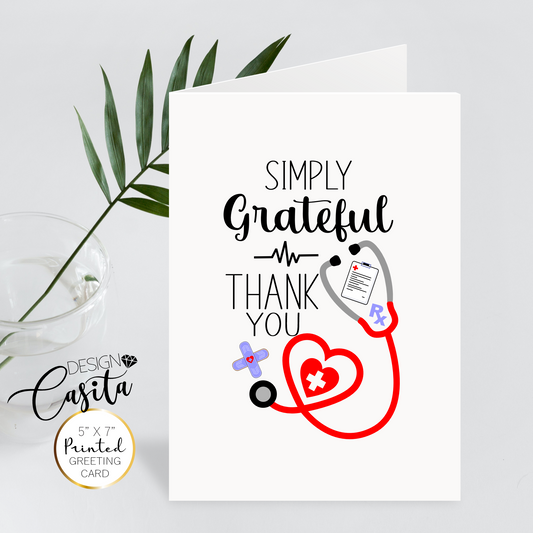 Medical thank you Instructor Doctor Stethoscope Medical Appreciation Greeting Card